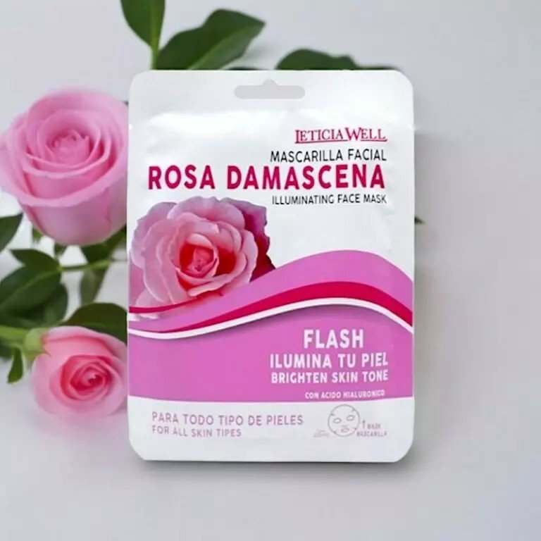 Masque visage a la rose