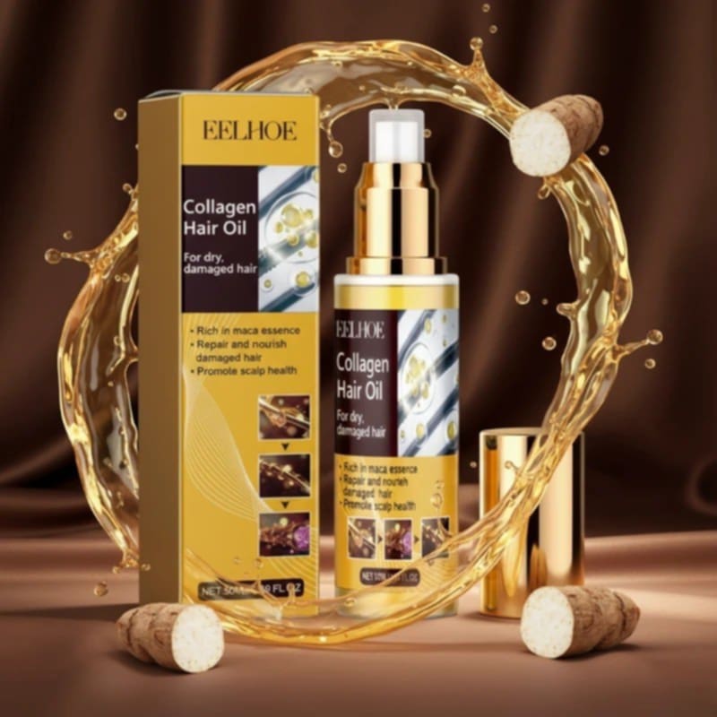 Huile cheveux collagène