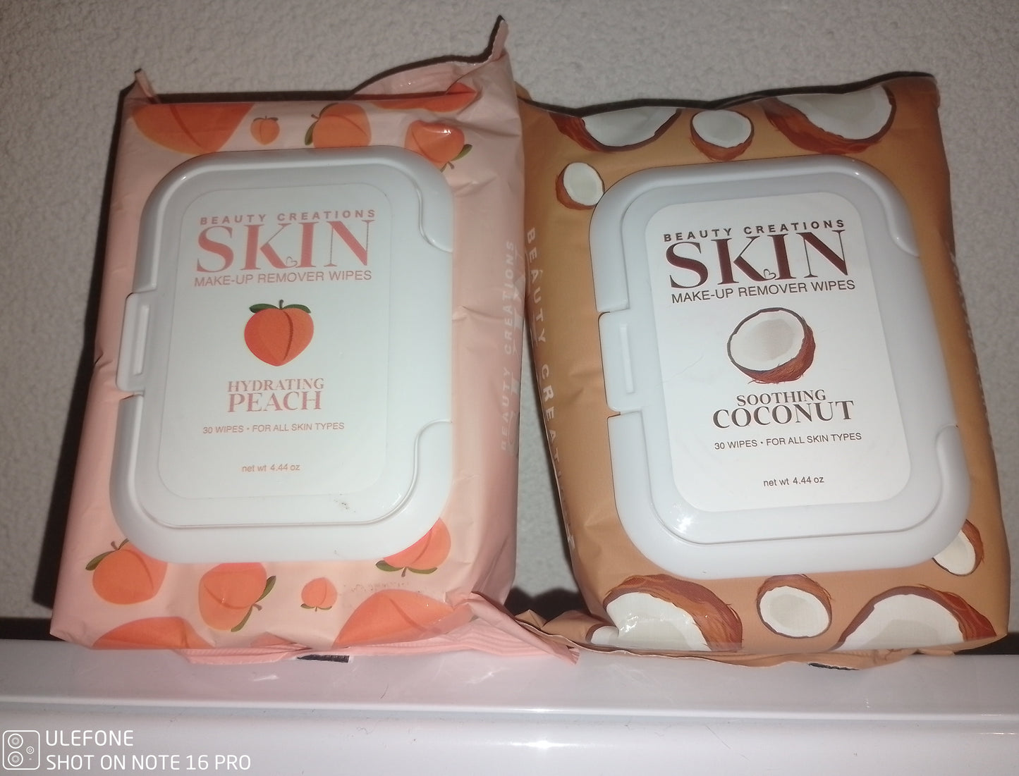 Lingettes démaquillantes coco et pêche