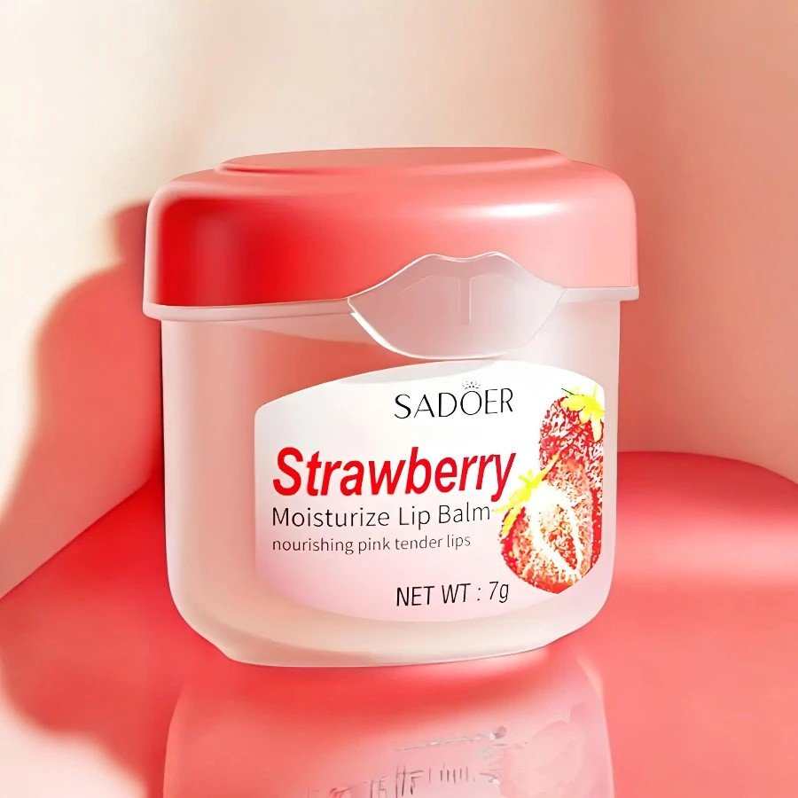 Masque pour les lèvres a la fraise