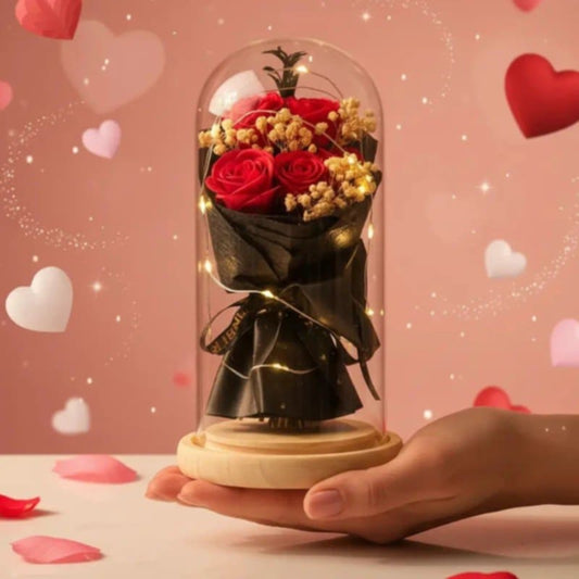 Rose éternelle lumineuse