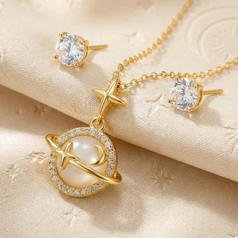 Parure boucles d'oreilles collier